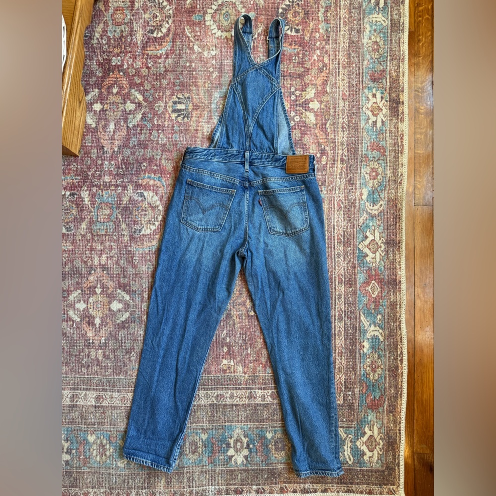 Levi’s Women’s Medium Dylan Blue Denim Overalls - Picture 12 of 13